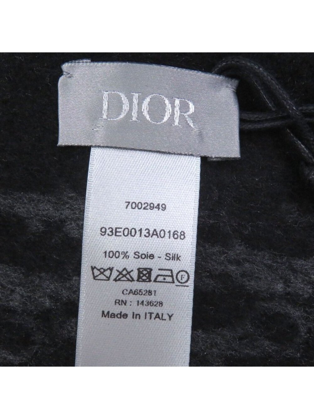 Dior Homme Silk 100% Oblique Logo All Over Pattern Large Shawl Fringe Scarf - Picture 6 of 8